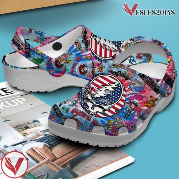 Premium Greatful Dead Music Crocs Crocband Clogs Shoes, Unique Gifts For Fans Style 1 - Vesles2014S 2