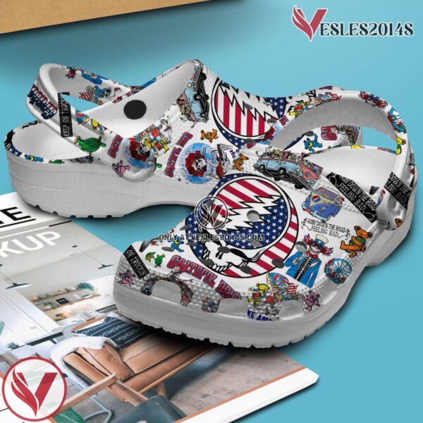 Premium Greatful Dead Music Crocs Crocband Clogs Shoes, Unique Gifts For Fans Style 2 - Vesles2014S 2