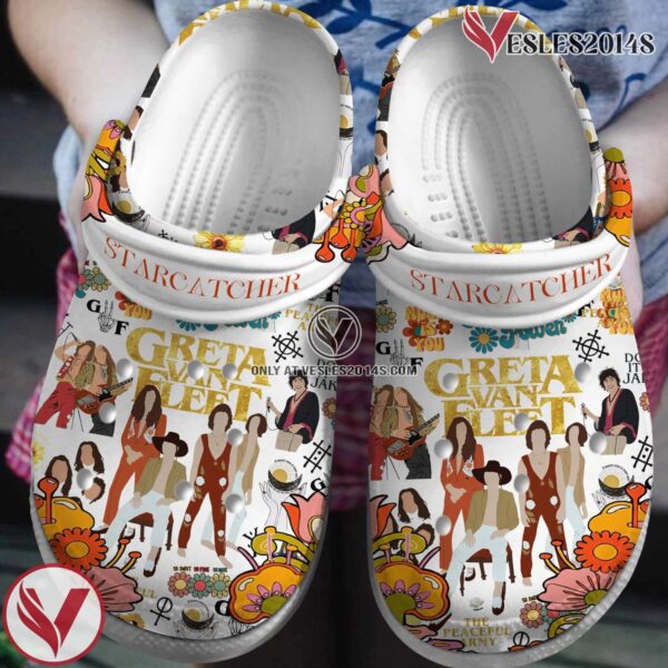Premium Greta Van Fleet Music Crocs Crocband Clogs Shoes, Unique Gifts For Fans Style 2 - Vesles2014S
