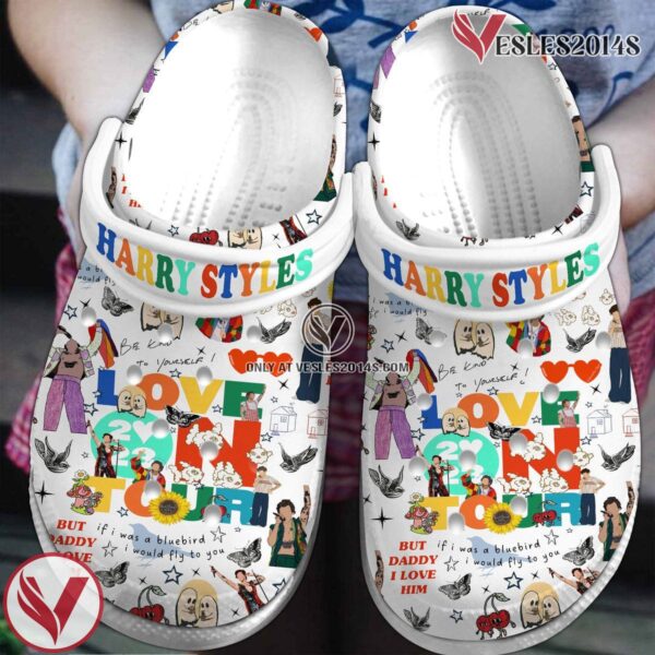 Premium Harry Style Music Crocs Crocband Clogs Shoes, Unique Gifts For Fans Style 1 - Vesles2014S