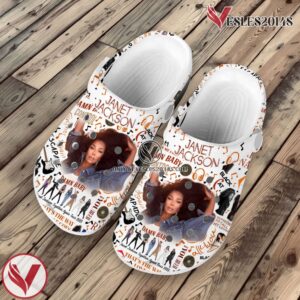 Premium Janet Jackson Music Crocs Crocband Clogs Shoes, Unique Gifts For Fans Style 1 - Vesles2014S 2