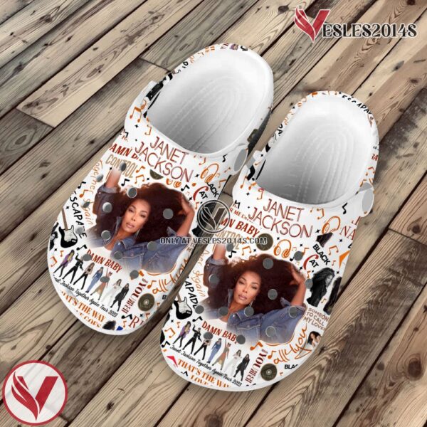 Premium Janet Jackson Music Crocs Crocband Clogs Shoes, Unique Gifts For Fans Style 1 - Vesles2014S 2
