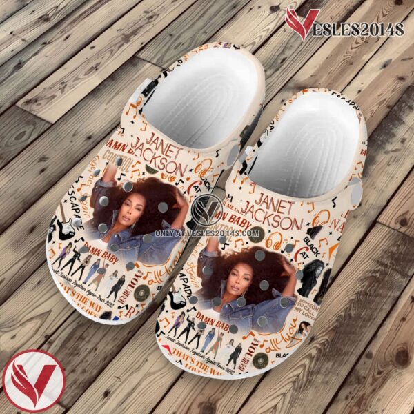 Premium Janet Jackson Music Crocs Crocband Clogs Shoes, Unique Gifts For Fans Style 2 - Vesles2014S 2