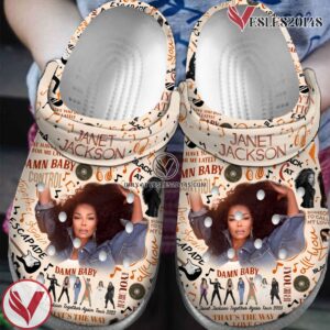 Premium Janet Jackson Music Crocs Crocband Clogs Shoes, Unique Gifts For Fans Style 2 - Vesles2014S