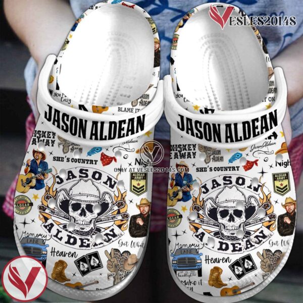 Premium Jason Aldean Music Crocs Crocband Clogs Shoes, Unique Gifts For Fans Style 2 - Vesles2014S