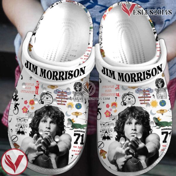 Premium Jim Morrison Music Crocs Crocband Clogs Shoes, Unique Gifts For Fans Style 2 - Vesles2014S