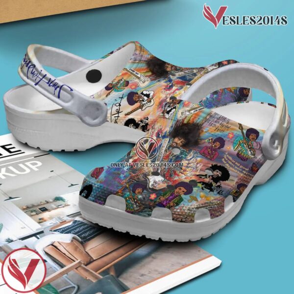 Premium Jimi Hendrix Music Crocs Crocband Clogs Shoes, Unique Gifts For Fans - Vesles2014S 2