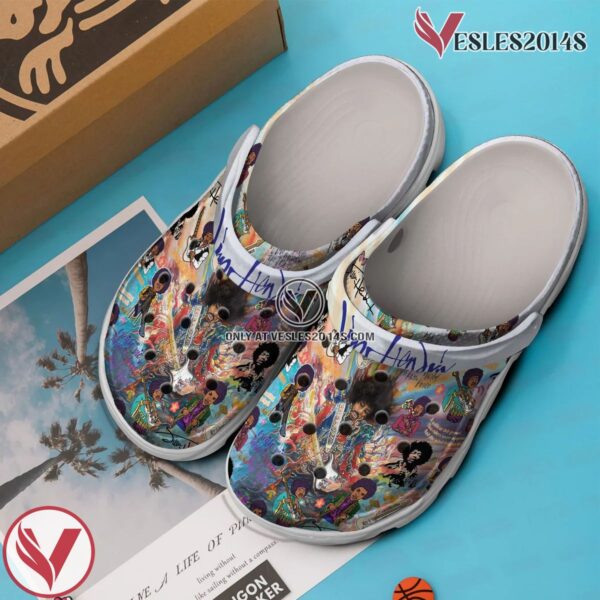 Premium Jimi Hendrix Music Crocs Crocband Clogs Shoes, Unique Gifts For Fans - Vesles2014S 3