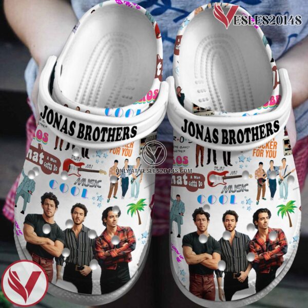 Premium Jonas Brother Music Crocs Crocband Clogs Shoes, Unique Gifts For Fans - Vesles2014S
