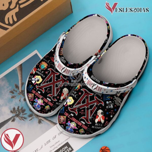 Premium Madonna Singer Music Crocs Crocband Clogs Shoes, Unique Gifts For Fans Style 1 - Vesles2014S 2