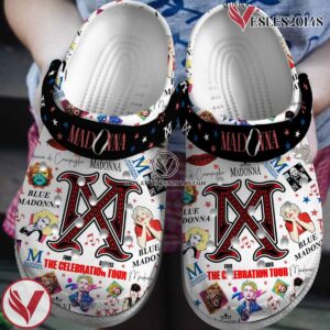Premium Madonna Singer Music Crocs Crocband Clogs Shoes, Unique Gifts For Fans Style 2 - Vesles2014S