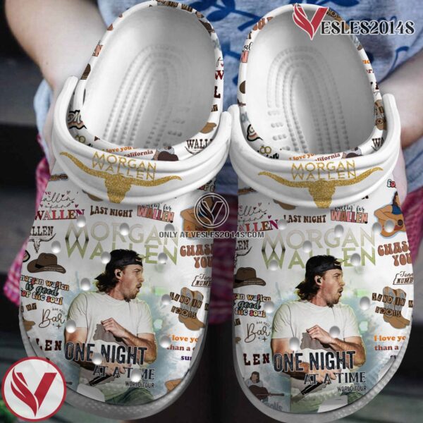 Premium Morgan Wallen Music Crocs Crocband Clogs Shoes, Unique Gifts For Fans Style 3 - Vesles2014S