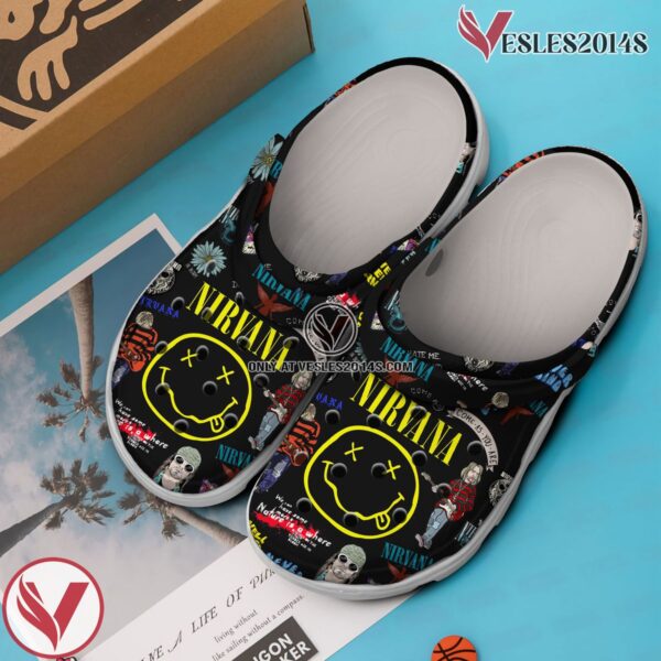Premium Nirvana Music Crocs Crocband Clogs Shoes, Unique Gifts For Fans Style 2 - Vesles2014S 3