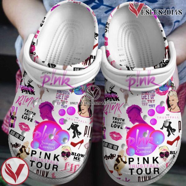 Premium Pink Music Crocs Crocband Clogs Shoes, Unique Gifts For Fans - Vesles2014S