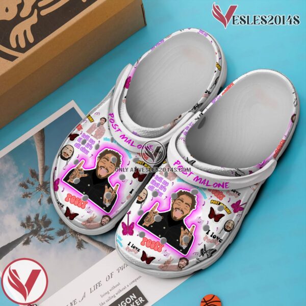 Premium Post Malone Music Crocs Crocband Clogs Shoes, Unique Gifts For Fans Style 1 - Vesles2014S 3