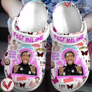 Premium Post Malone Music Crocs Crocband Clogs Shoes, Unique Gifts For Fans Style 1 - Vesles2014S