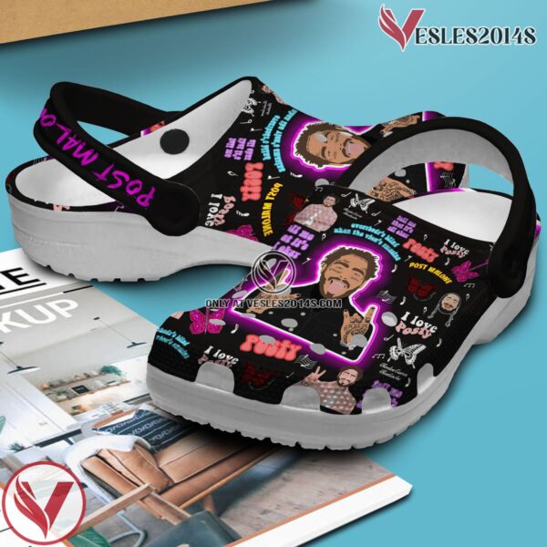 Premium Post Malone Music Crocs Crocband Clogs Shoes, Unique Gifts For Fans Style 2 - Vesles2014S 2