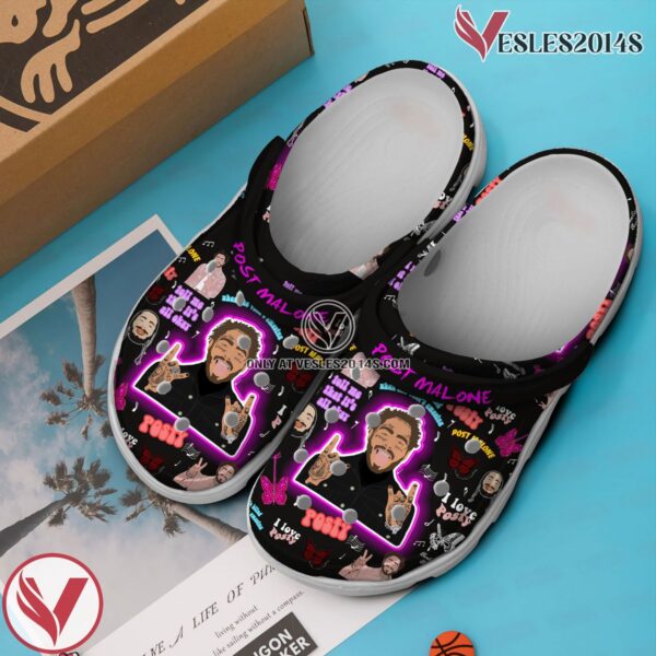 Premium Post Malone Music Crocs Crocband Clogs Shoes, Unique Gifts For Fans Style 2 - Vesles2014S 3