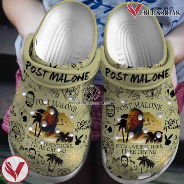 Premium Post Malone Music Crocs Crocband Clogs Shoes, Unique Gifts For Fans Style 4 - Vesles2014S