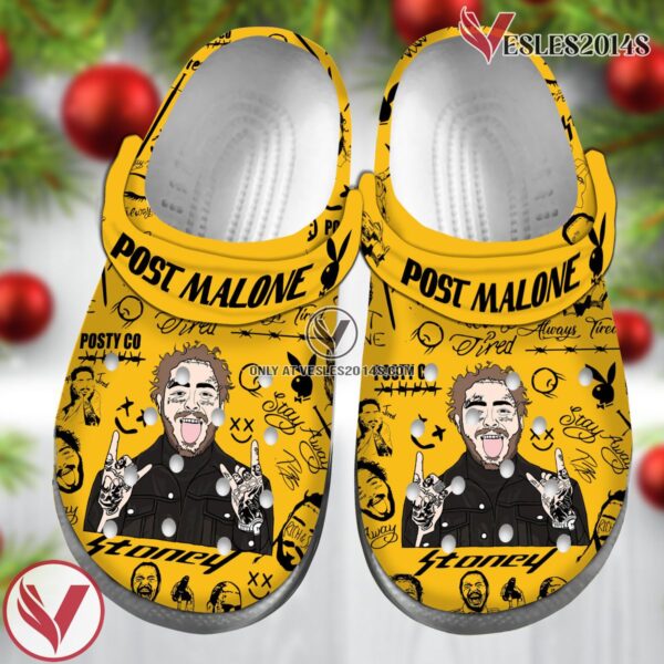 Premium Post Malone Music Crocs Crocband Clogs Shoes, Unique Gifts For Fans - Vesles2014S