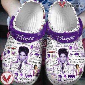Premium Prince Music Crocs Crocband Clogs Shoes, Unique Gifts For Fans Style 1 - Vesles2014S