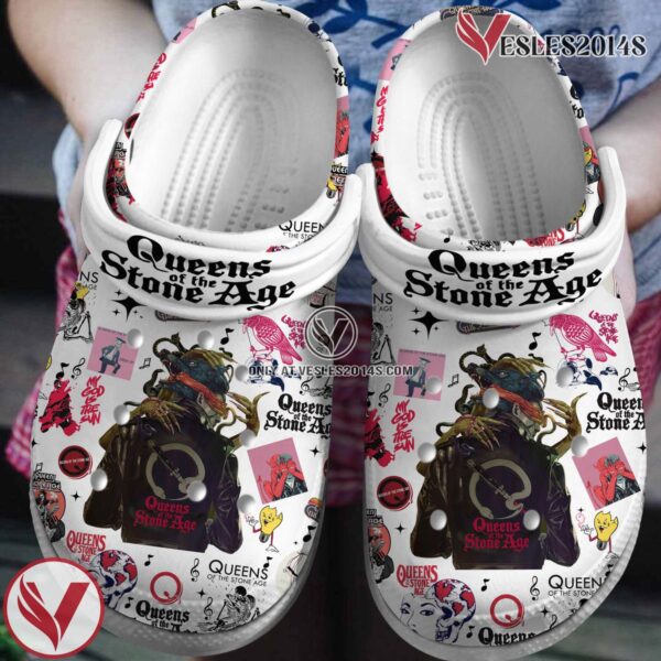 Premium Queens Of The Stone Age Music Crocs Crocband Clogs Shoes, Unique Gifts For Fans - Vesles2014S