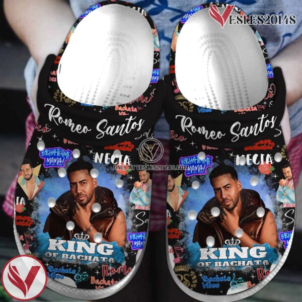 Premium Romeo Santos Music Crocs Crocband Clogs Shoes, Unique Gifts For Fans Style 1 - Vesles2014S