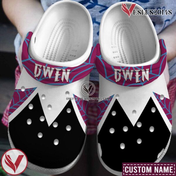 Premium Spider Gwen Comic Crocs Crocband Clogs Shoes Comfortable For Men Women and Kids, Unique Gift From  Vesles2014S