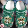 Premium Starbuck Baby Yoda Drink Crocs Crocband Clogs Shoes Comfortable For Men Women and Kids, Unique Gift From  Vesles2014S