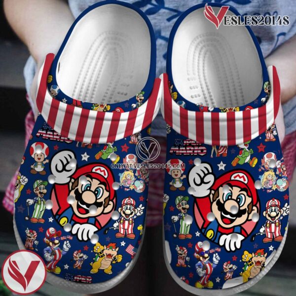 Premium Super Mario Movie Game Crocs Crocband Clogs Shoes Comfortable For Men Women and Kids Style 1 - Vesles2014S