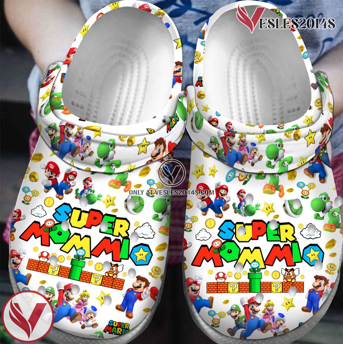 Premium Supper Mario Crocs Crocband Clogs Shoes For Men Women and Kids, Unique Gift From Vesles2014S