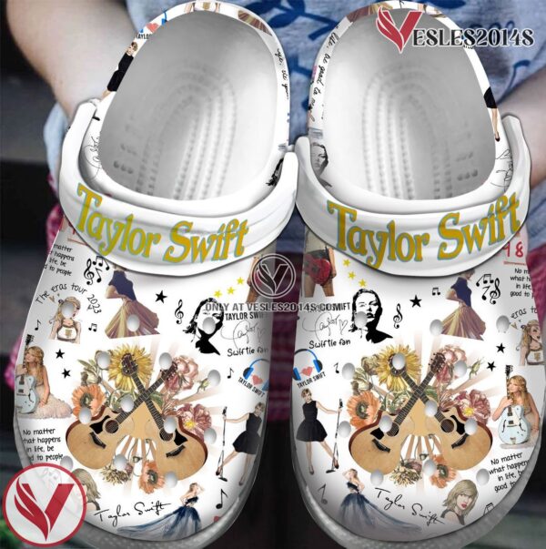 Premium Taylor Swift Music Crocs Crocband Clogs Shoes, Unique Gifts For Fans Style 1 - Vesles2014S