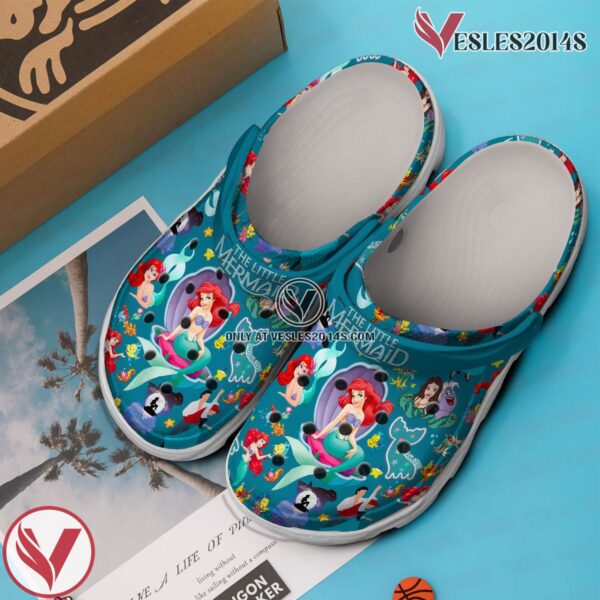 Premium The Little Mermaid Cartoon Crocs Crocband Clogs Shoes Comfortable For Men Women and Kids Style 2, Unique Gift From  Vesles2014S 2
