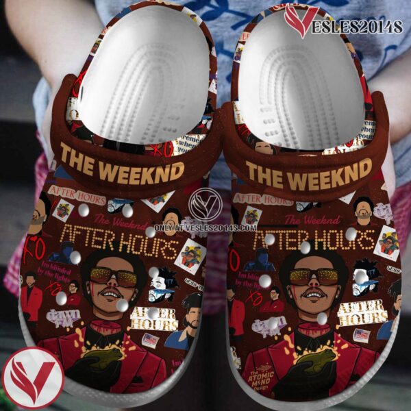 Premium The Weeknd Music Crocs Crocband Clogs Shoes, Unique Gifts For Fans Style 1 - Vesles2014S