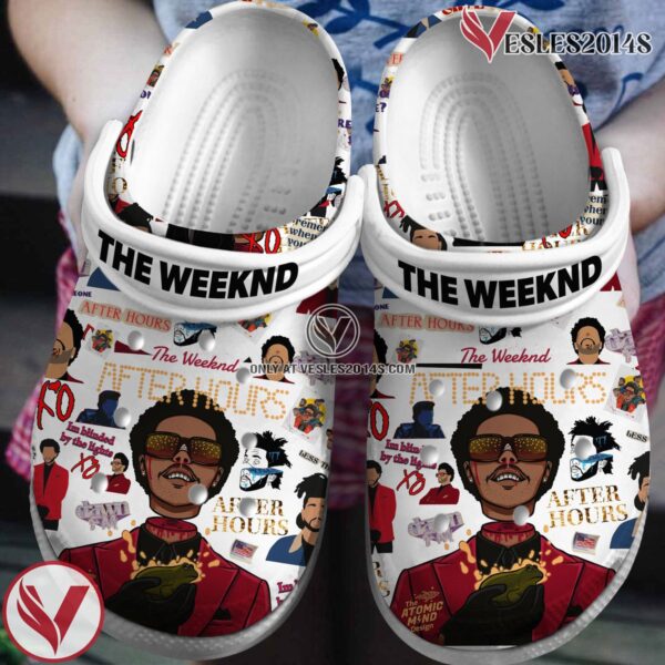 Premium The Weeknd Music Crocs Crocband Clogs Shoes, Unique Gifts For Fans Style 2 - Vesles2014S
