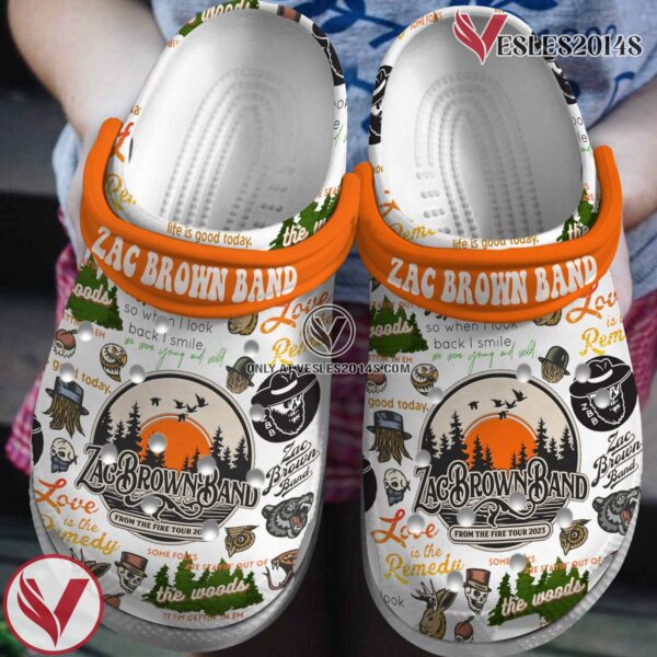 Premium Zac Brown Band Music Crocs Crocband Clogs Shoes, Unique Gifts For Fans Style 2 - Vesles2014S