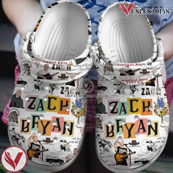 Premium Zach Bryan Music Crocs Crocband Clogs Shoes, Unique Gifts For Fans Style 2 - Vesles2014S