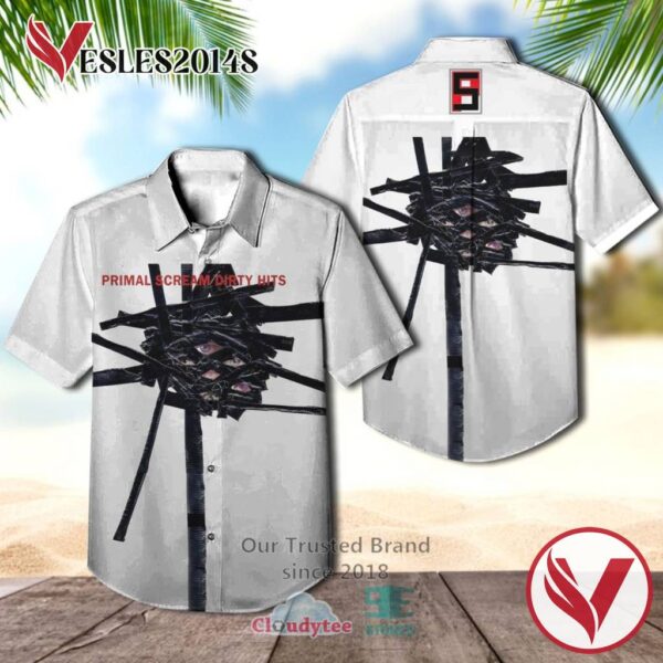 Primal Scream Dirty Hits Hawaiian Casual Shirt, Best Gifts For Summer Vesles2014S