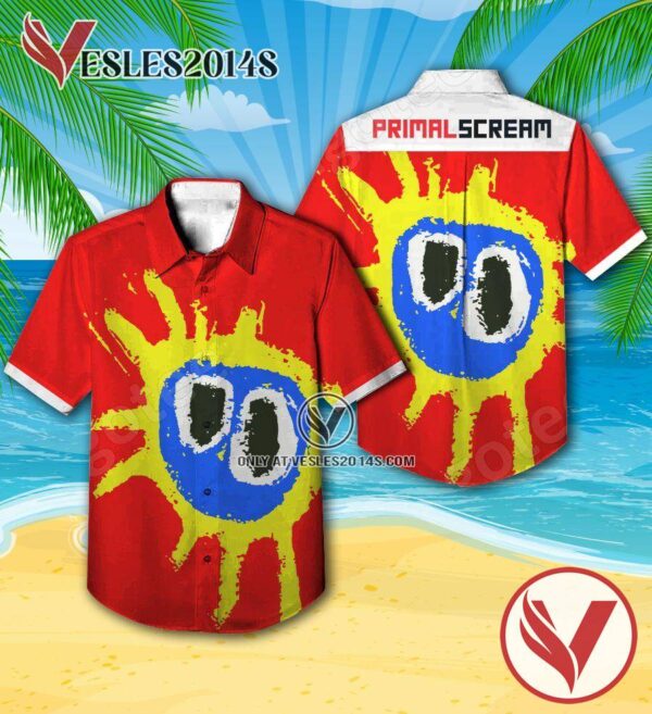 Primal Scream Screamadelica Album Cover Hawaiian Shirt, Unique Gifts For Music Lovers - Vesles2014S
