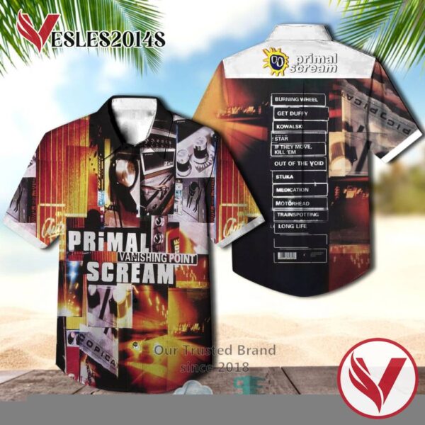 Primal Scream Vanishing Point 1997 Casual Hawaiian Shirt, Best Gifts For Summer Vesles2014S 1