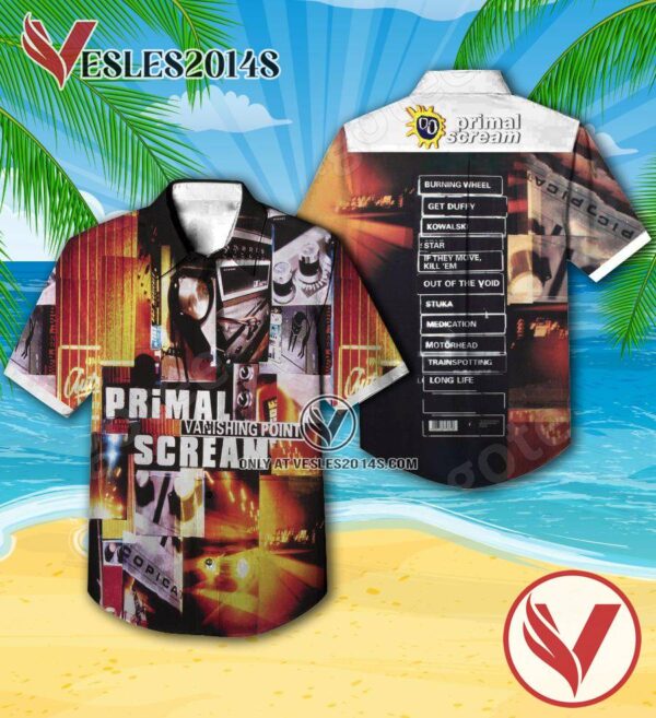 Primal Scream Vanishing Point Album Cover Hawaiian Shirt, Unique Gifts For Music Lovers - Vesles2014S
