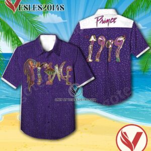Prince 1999 Album Cover Hawaiian Shirt, Unique Gifts For Music Lovers - Vesles2014S