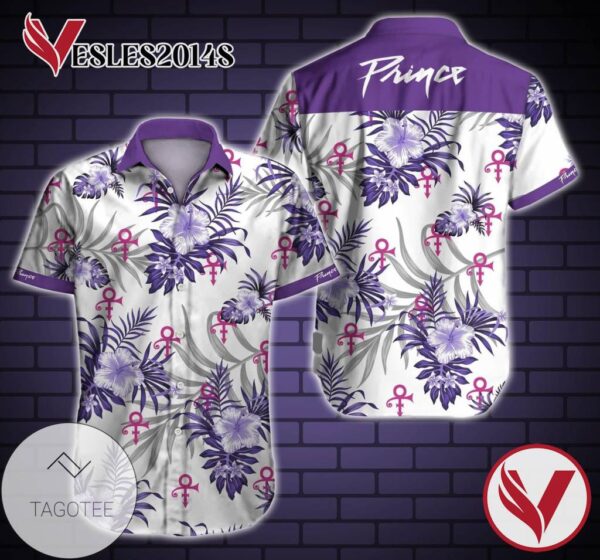 Prince Hawaiian Graphic Print Short Sleeve Hawaiian Casual Shirt Vesles2014S 1
