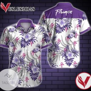 Prince Hawaiian Graphic Print Short Sleeve Hawaiian Casual Shirt Vesles2014S
