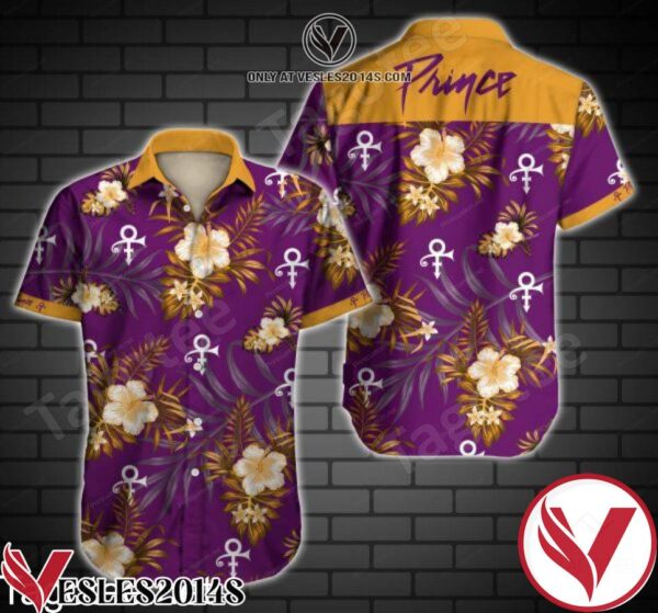Prince Orange Tropical Floral Purple Hawaiian Shirt, Unique Gifts For Friends - Vesles2014S 1