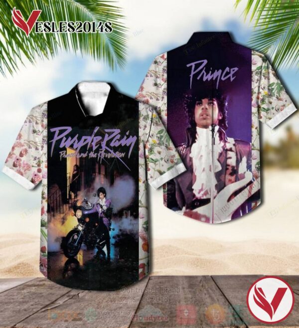 Prince Purple Rain Album Hawaiian Shirt, Best Gift For Music Lovers Vesles2014S