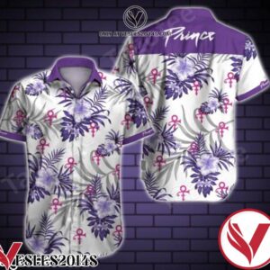 Prince Purple Tropical Floral White Hawaiian Shirt, Unique Gifts For Friends - Vesles2014S 1