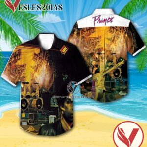 Prince Sign O’ The Times Album Cover Hawaiian Shirt, Unique Gifts For Music Lovers - Vesles2014S