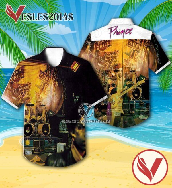 Prince Sign O’ The Times Album Cover Hawaiian Shirt, Unique Gifts For Music Lovers - Vesles2014S