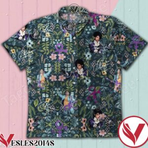 Prince Signatures Full Of Flowers Hawaiian Shirt, Unique Gifts For Friends - Vesles2014S 1